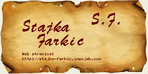 Stajka Farkić vizit kartica